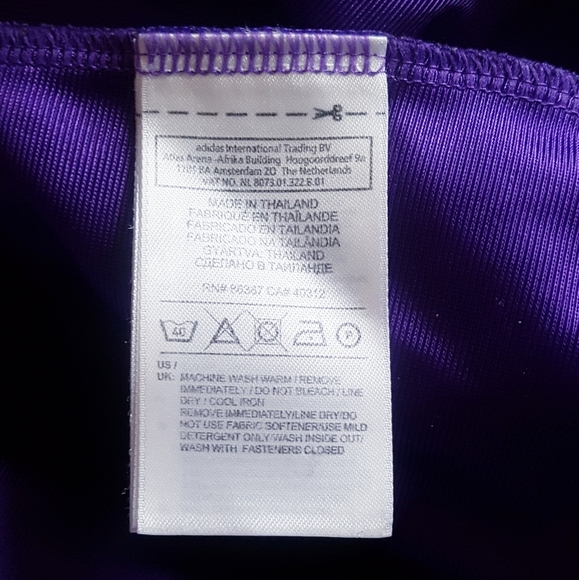 ADIDAS Purple Ruffled Raglan Shoulder Zip-Up Track Jacket - Picture 11 of 13
